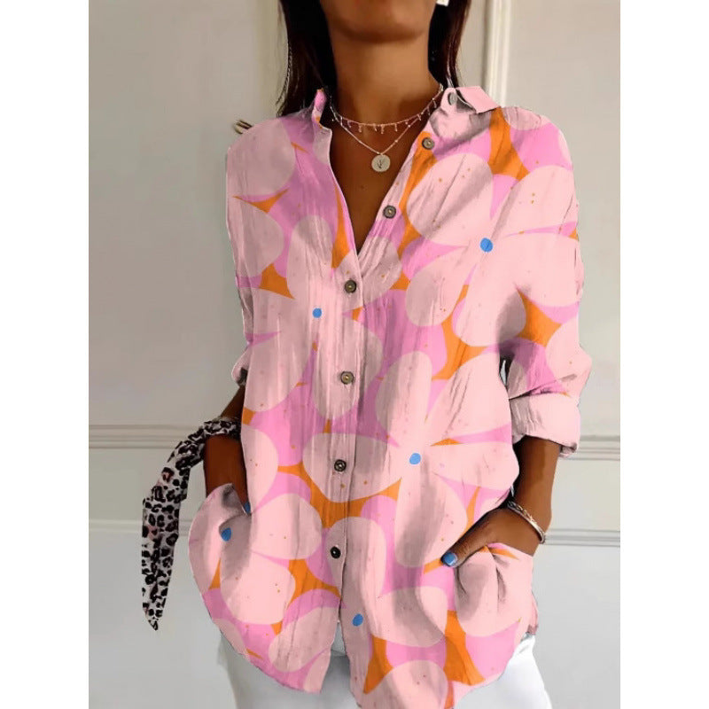 Coralina - Blusa estampada de manga larga
