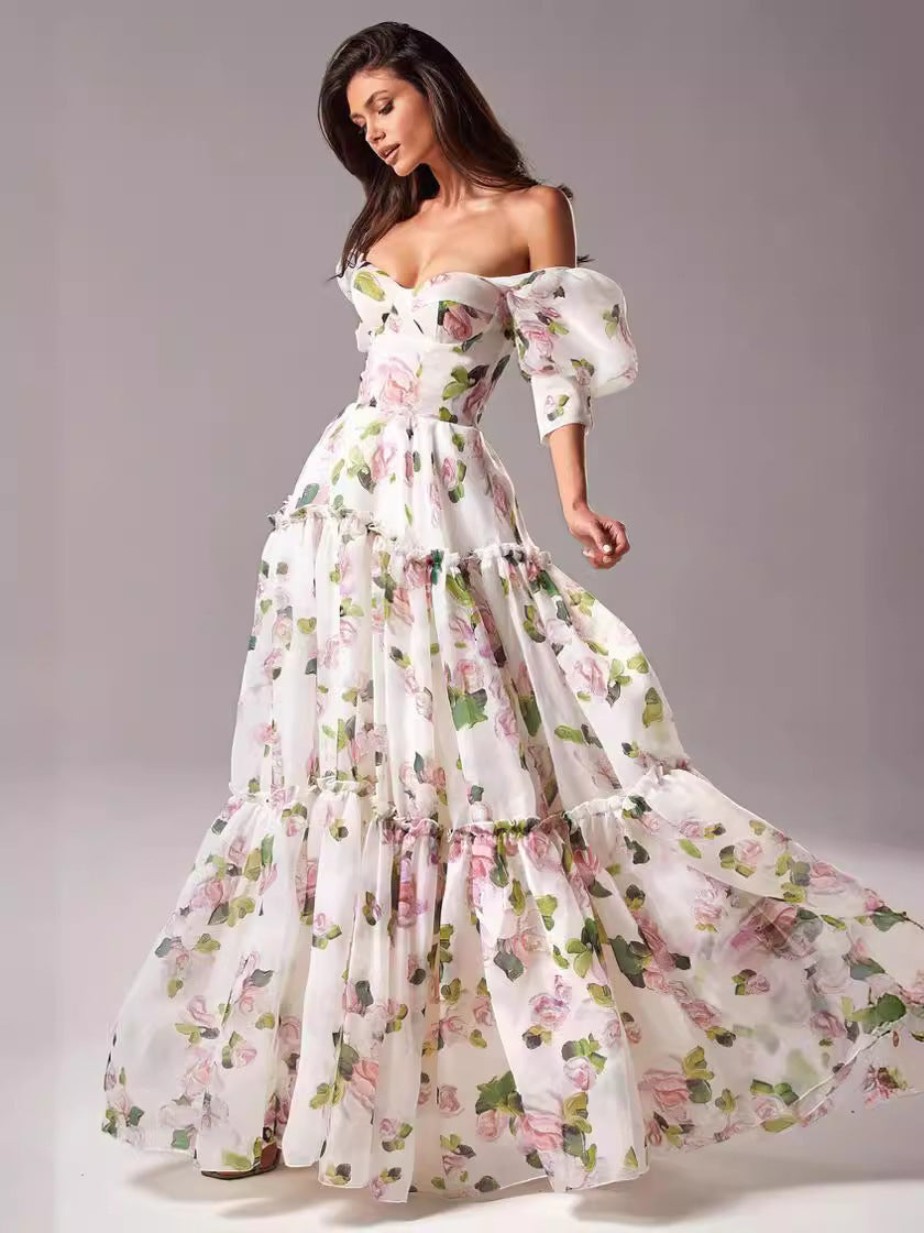 Camila - Maxi vestido largos con estampado floral