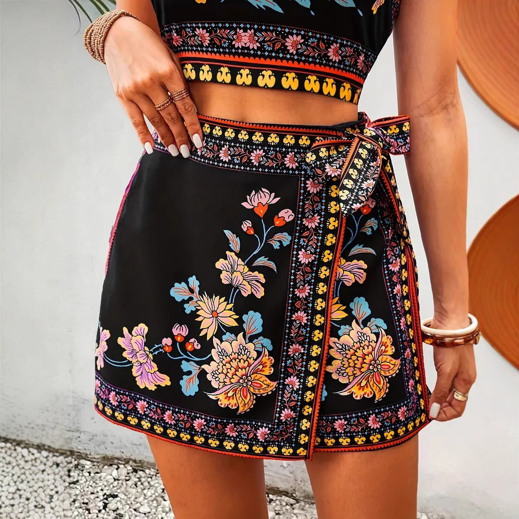 Mariana - Conjunto floral de dos piezas