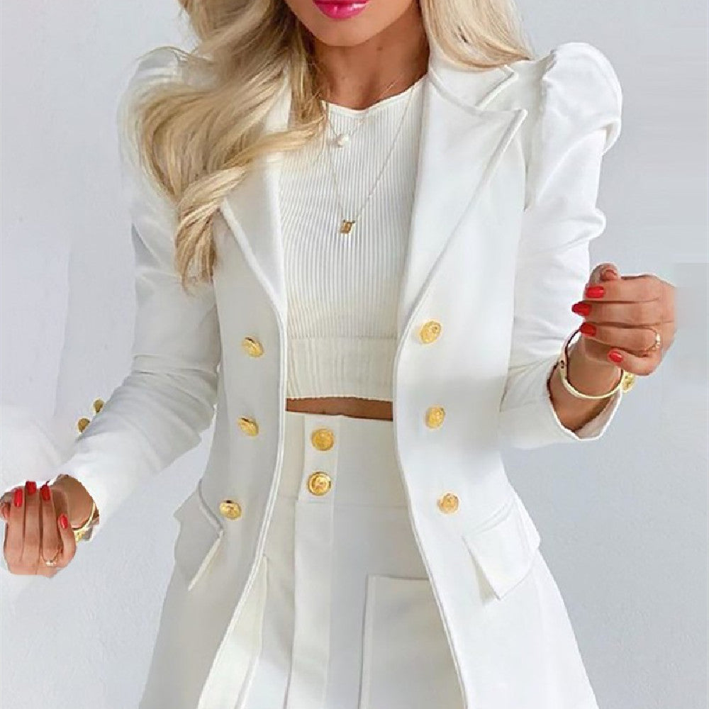 Mireyah | Women's Solid Coloured Mini Skirt and Blazer Set