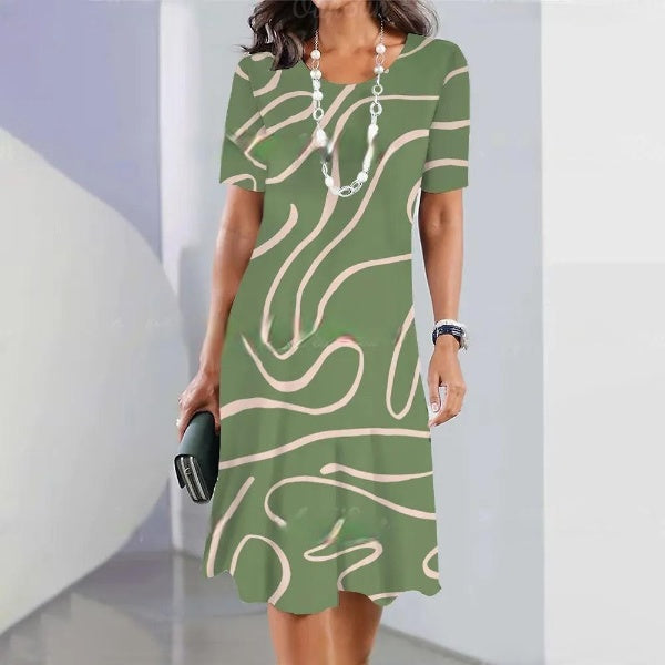 Calinda™ | Abstract Swirl Midi Dress
