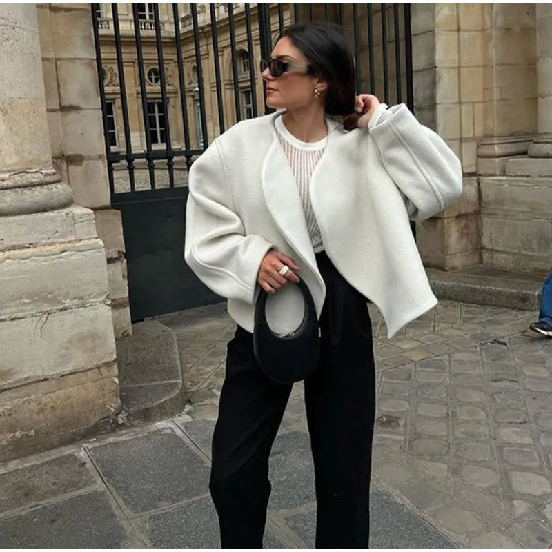 Laura | Giacca corta casual da donna in finta pelle