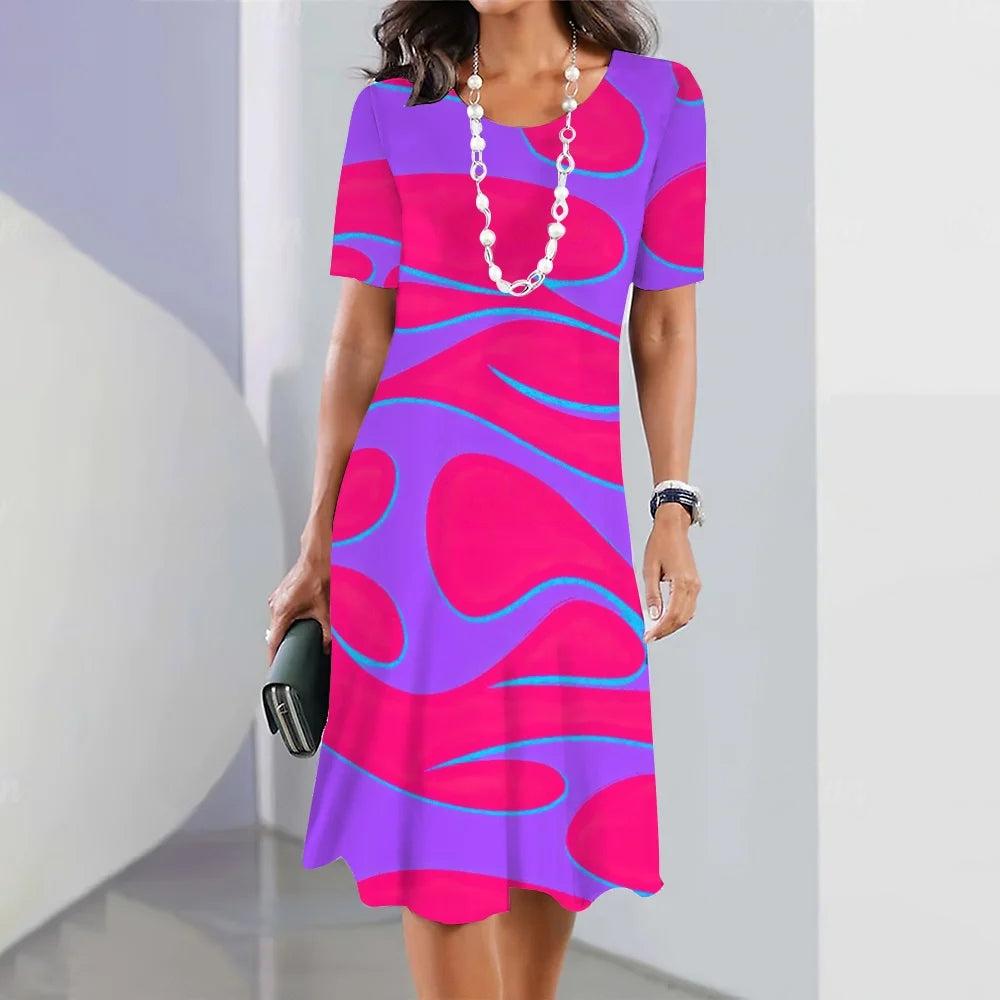 Calinda™ | Abstract Swirl Midi Dress