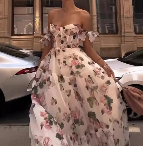 Camila - Maxi vestido largos con estampado floral