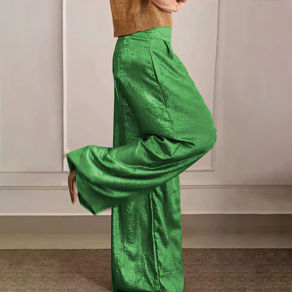 Gala - Loose pants in metallic gold