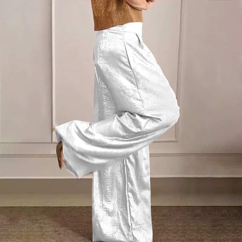 Gala - Loose pants in metallic gold
