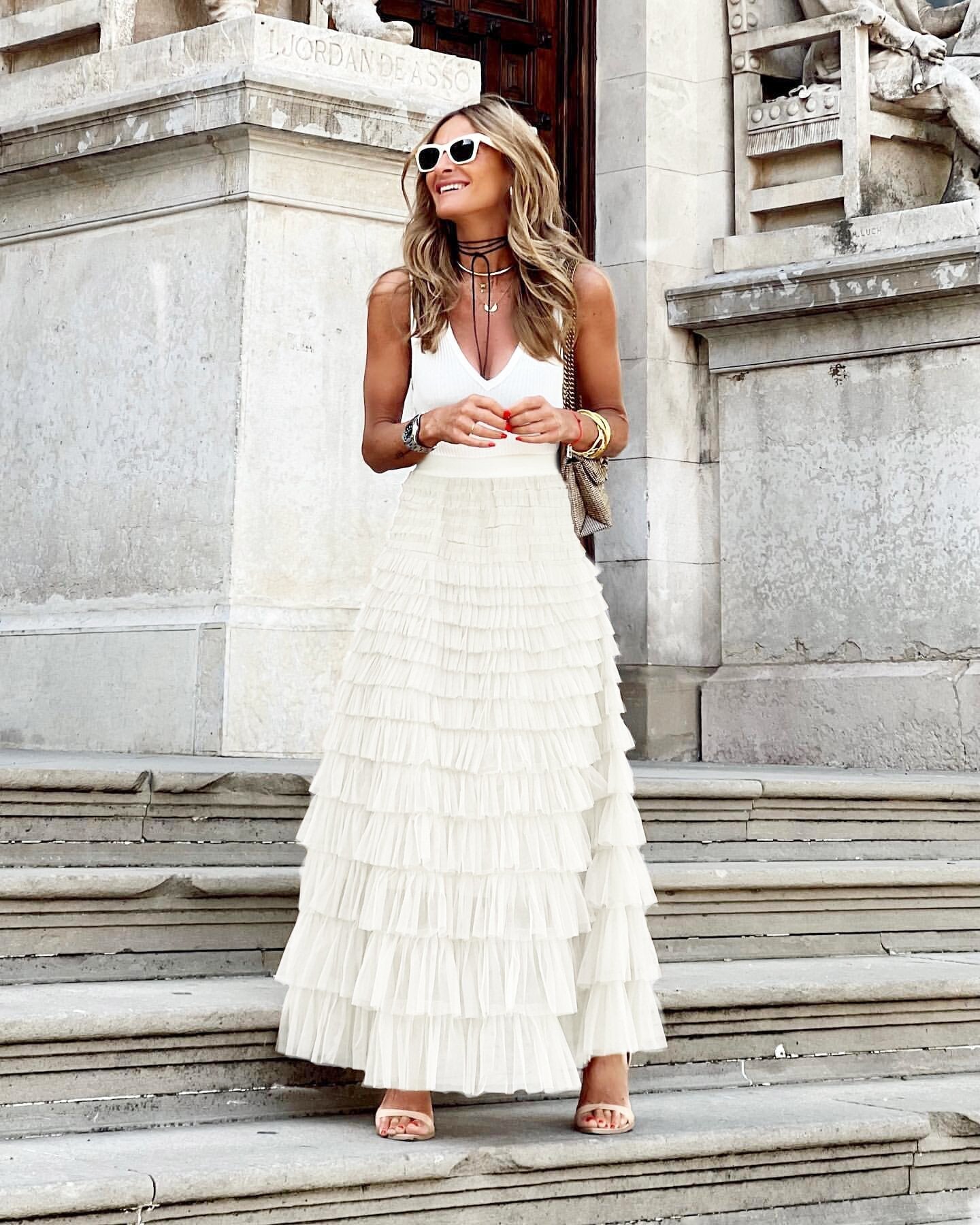 Sabrina - Layered mesh skirt with romantic ruffles