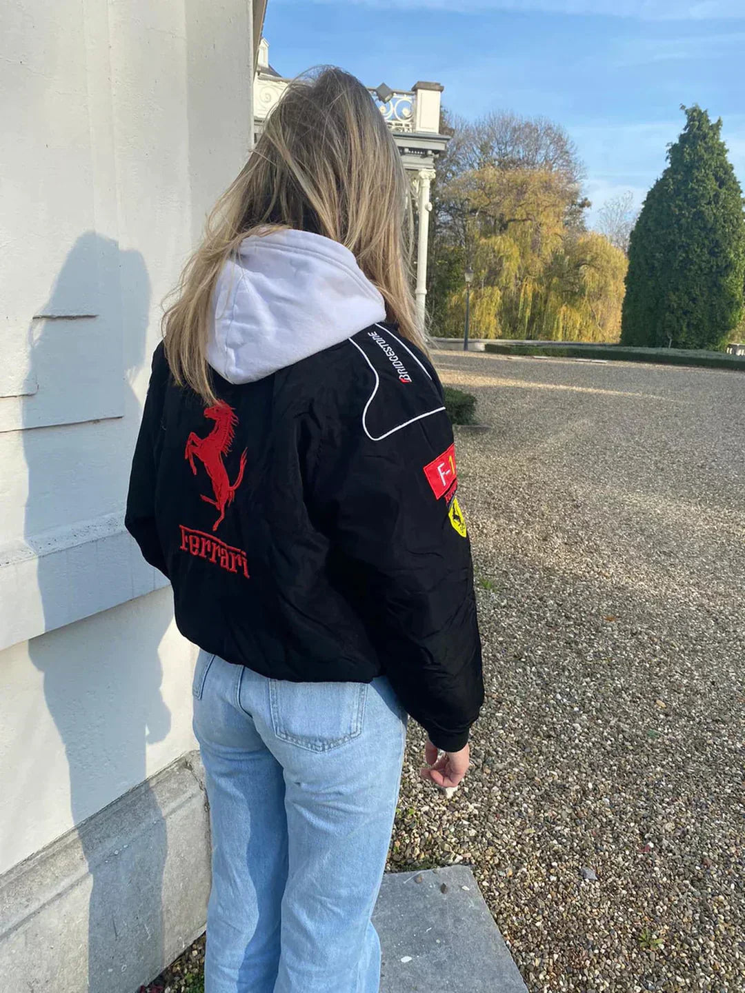 Gisela™ Vintage Ferrari racing driver jacket