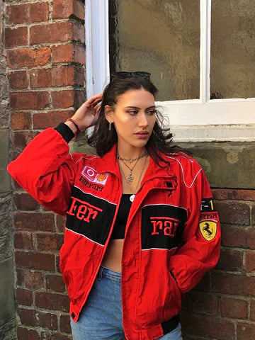 Gisela™ Vintage Ferrari racing driver jacket