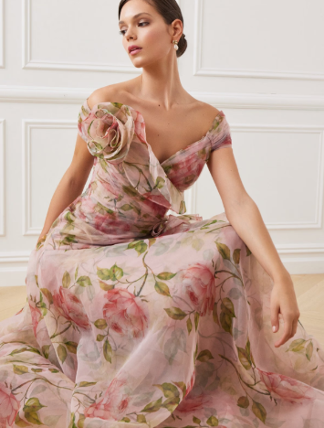 Violeta - Vestido largo floral elegante