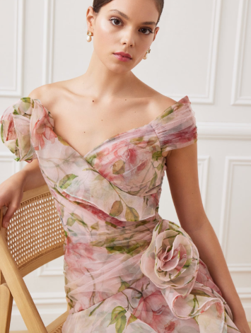 Violeta - Vestido largo floral elegante