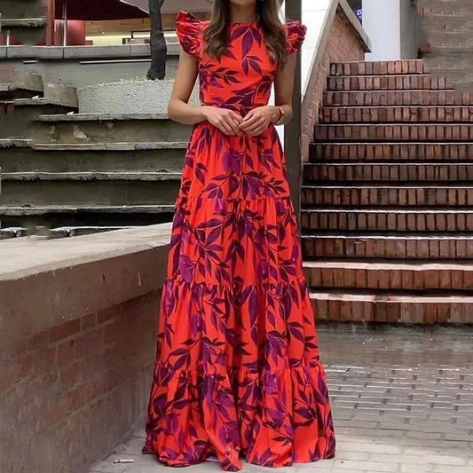 Sofia - Maxivestido floral con volantes