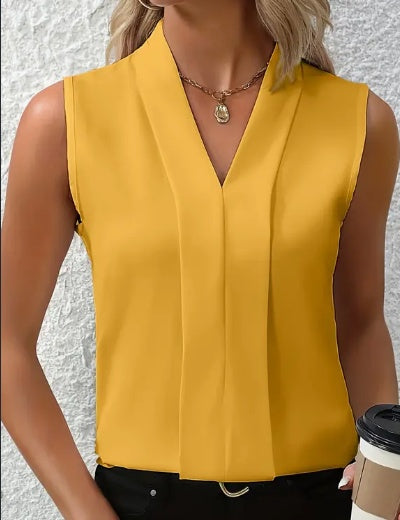Yarrah | Camicetta elegante senza maniche con scollo a V per donna