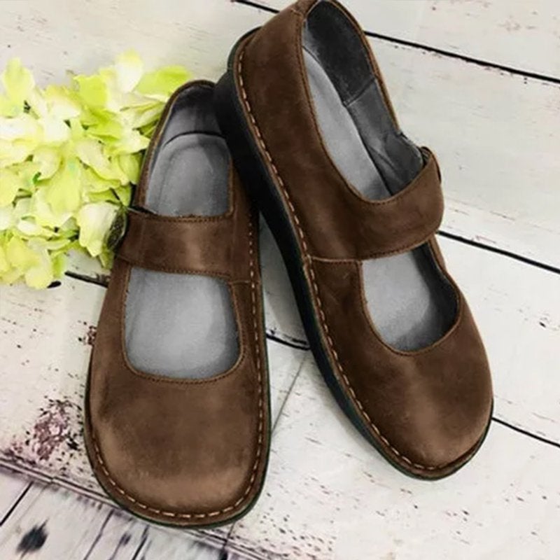 Elisa - Scarpe Mary Jane in pelle scamosciata