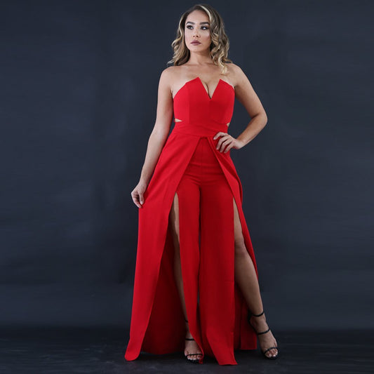 Valentina - Tuta da sposa con spacco