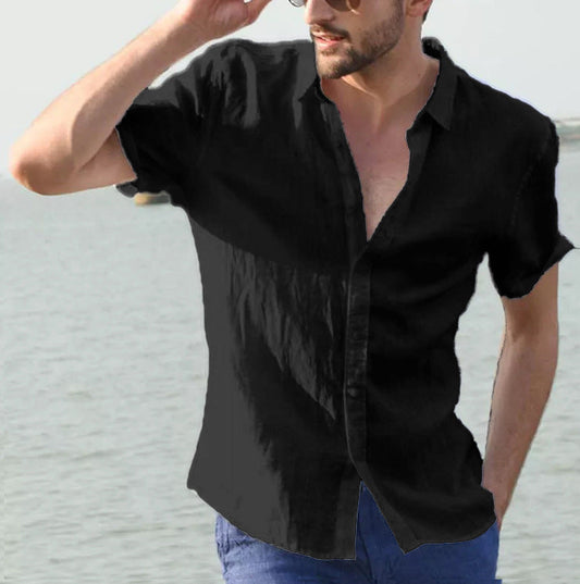 Luca - Camicia di lino a maniche corte
