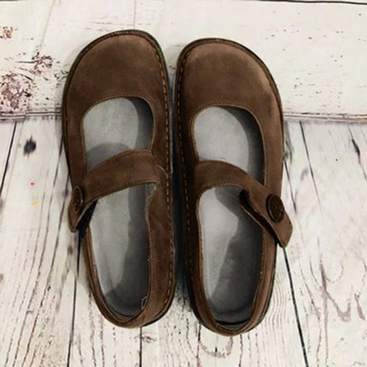 Elisa - Scarpe Mary Jane in pelle scamosciata