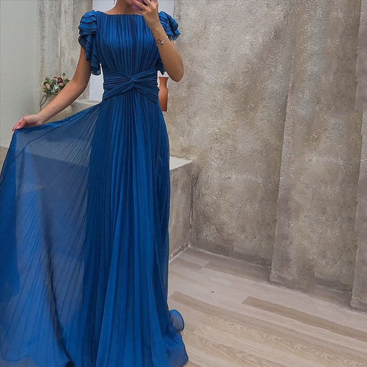 Elisa - Maxi vestido largos plisado elegante