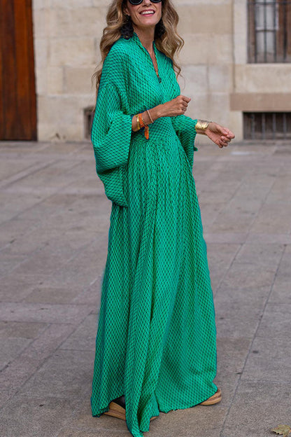 Sabrina - Boho chic maxi dress with delicate print