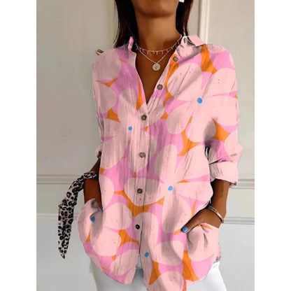 Coralina - Blusa estampada de manga larga
