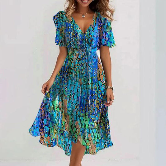 Laika - Floral chiffon midi dress