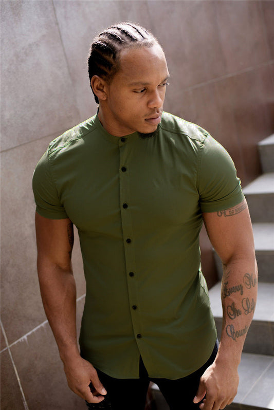 Andres - Camicia slim fit a maniche corte