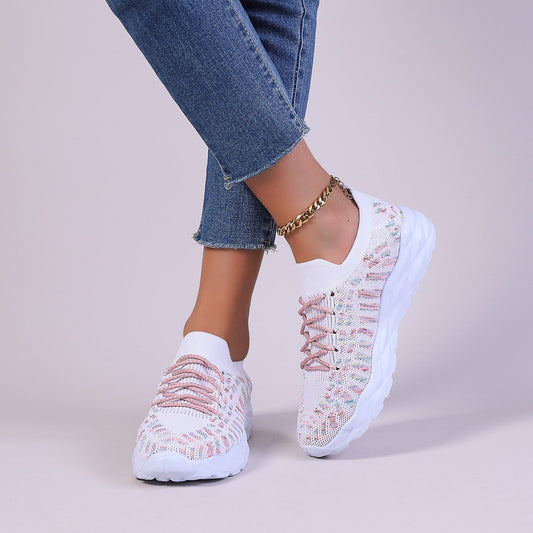 Loida - Zapatillas de punto con cordones