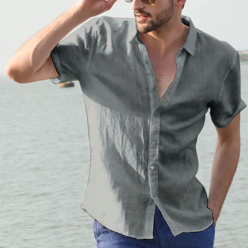 Luca - Camicia di lino a maniche corte