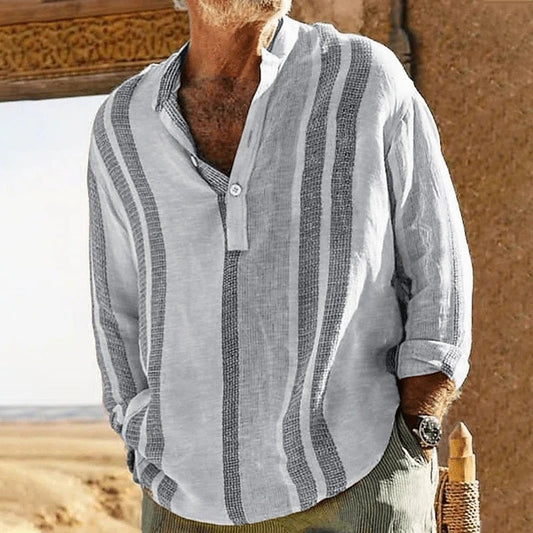 Mateo - Striped linen shirt with a relaxed style and total coolness.