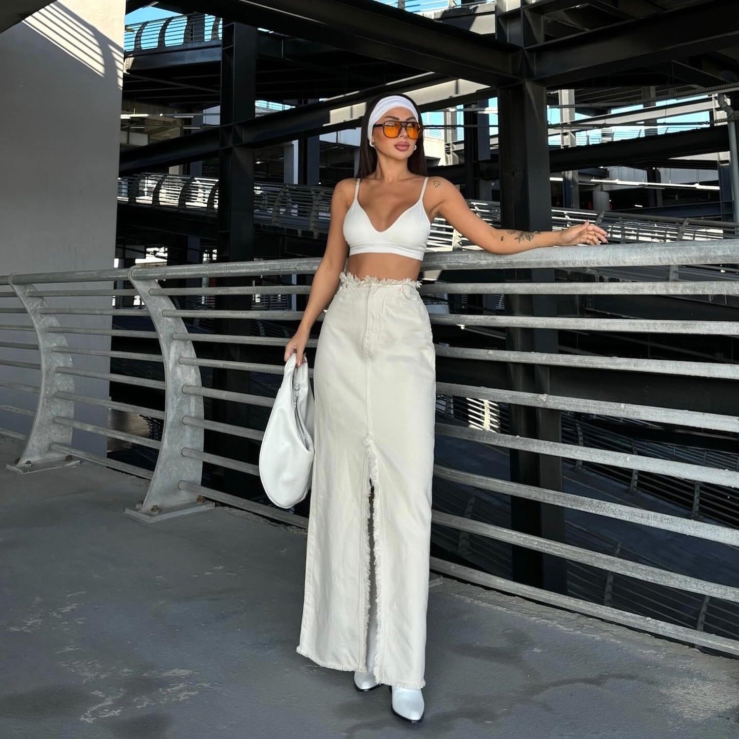 Briellea | Gonna midi alla moda da donna con taglio a-line a