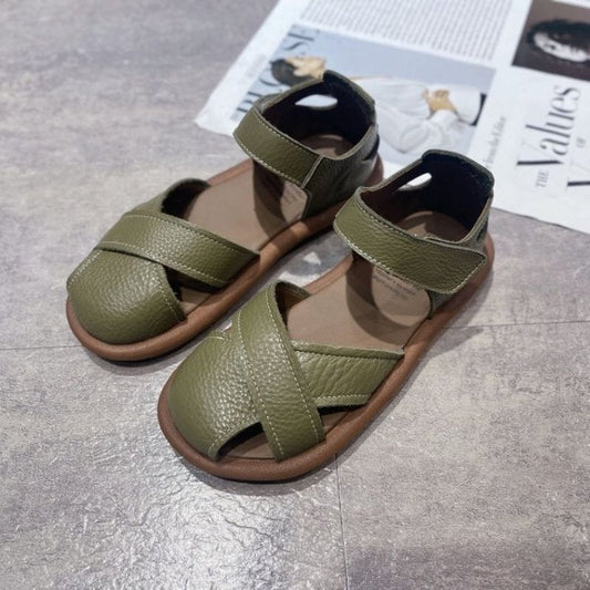 Vera - Sandalias planas cruzadas