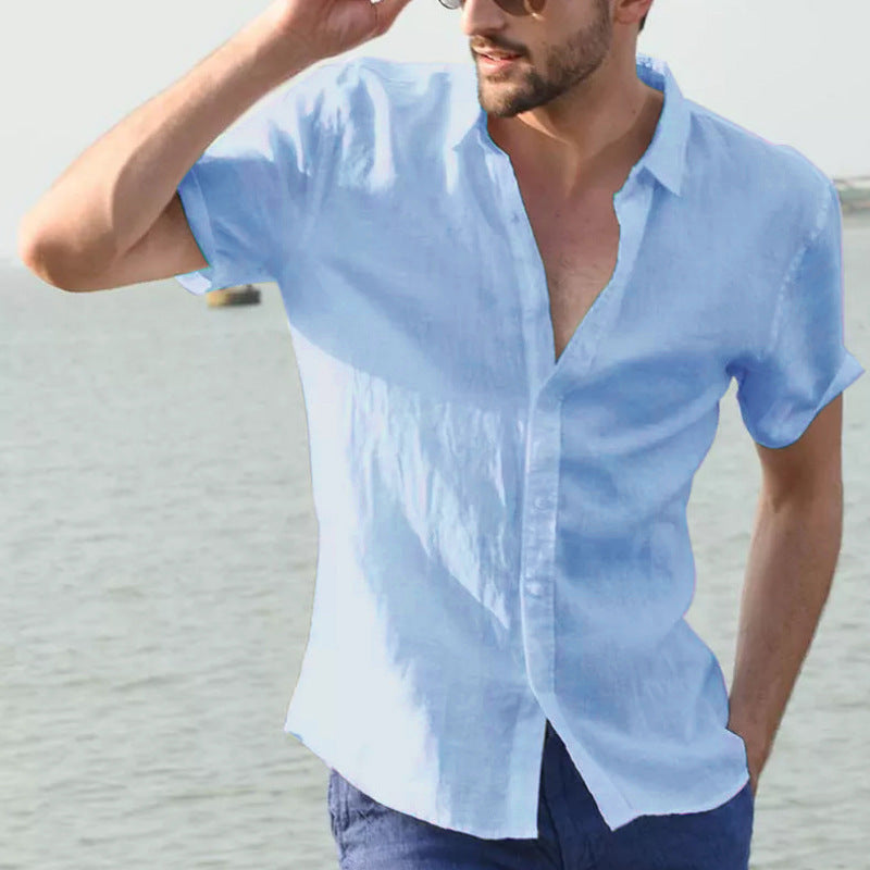 Luca - Camicia di lino a maniche corte