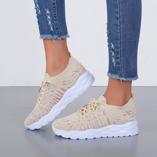 Loida - Zapatillas de punto con cordones