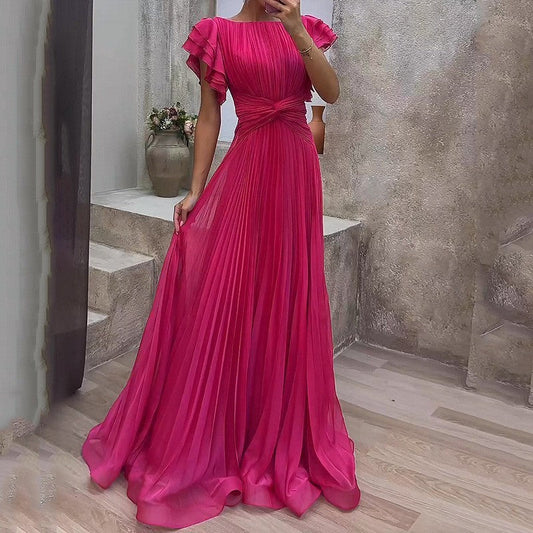 Elisa - Maxi vestido largos plisado elegante