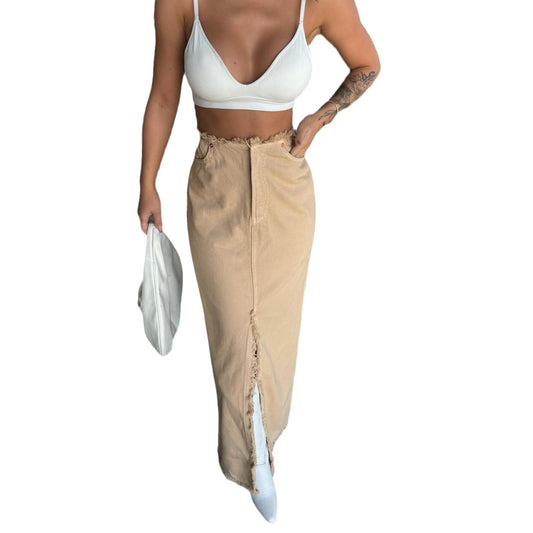 Briellea | Gonna midi alla moda da donna con taglio a-line a