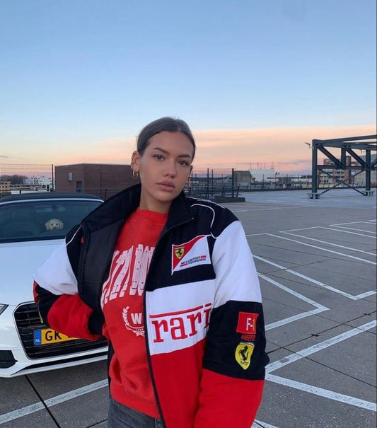 Gisela™ Vintage Ferrari racing driver jacket