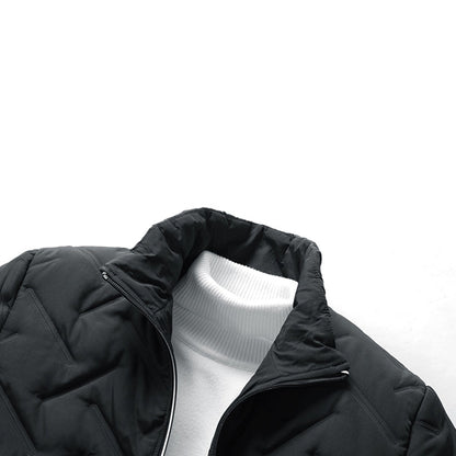 Finn | Moderne Herren-Steppjacke mit Reißverschluss und Stehkragen