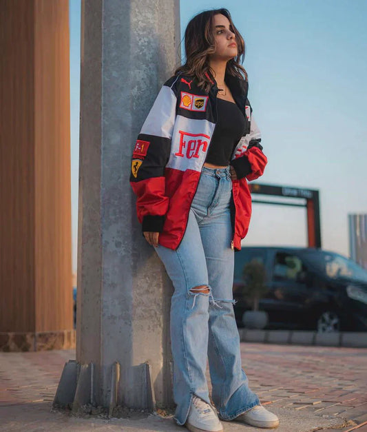 Gisela™ Vintage Ferrari racing driver jacket
