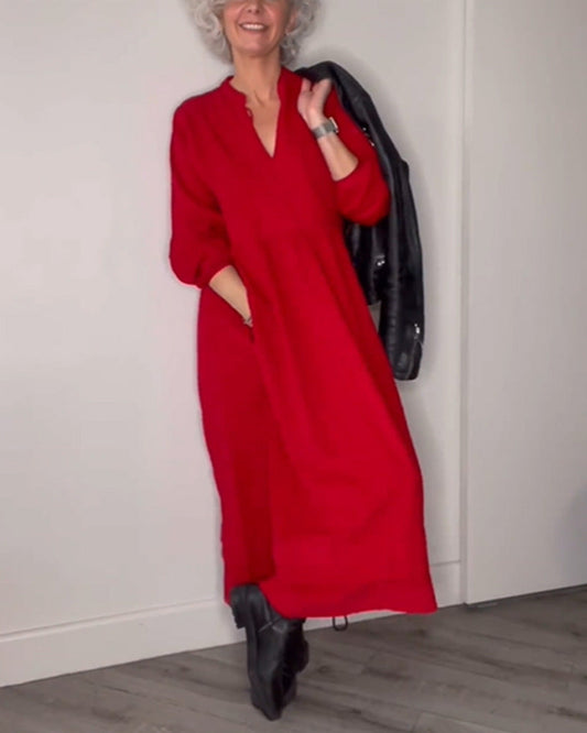 Teresa - Maxi vestido largos con manga larga