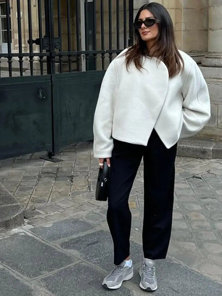 Laura | Giacca corta casual da donna in finta pelle
