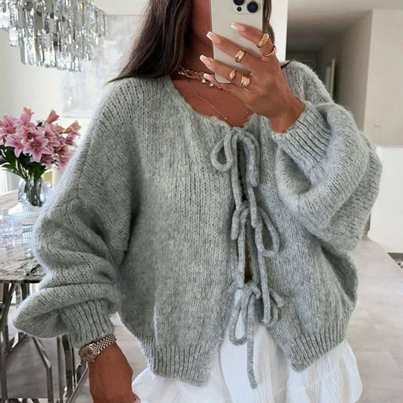 Lucrezia | Cardigan da donna con scollo a V e maniche lunghe