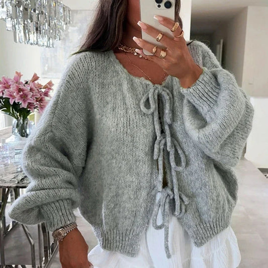 Lucrezia | Cardigan da donna con scollo a V e maniche lunghe