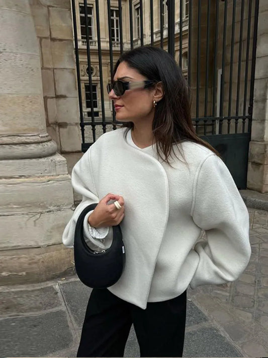 Laura | Giacca corta casual da donna in finta pelle