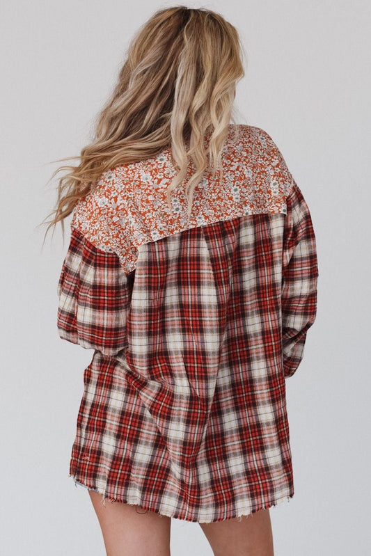 Martina | Blusa boho chic con maniche fantasia e dettagli floreali