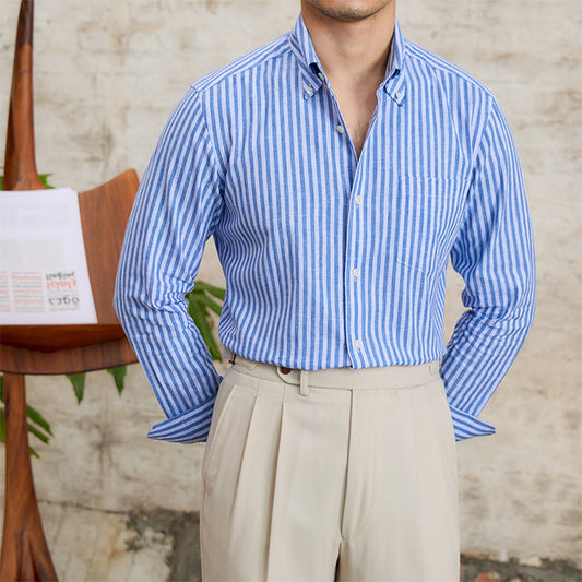 Anton - Camicia button-down a righe