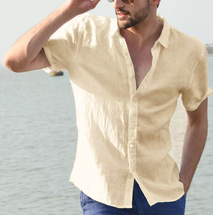 Luca - Camicia di lino a maniche corte