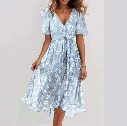 Laika - Floral chiffon midi dress