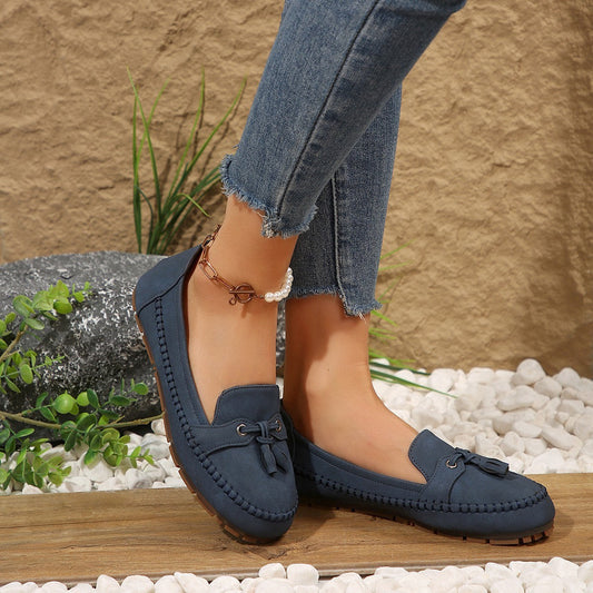 Clara - Mocasines cosidos con borlas