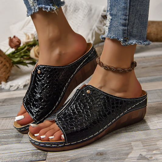 Ivy - Sandalias de cuña metalizadas