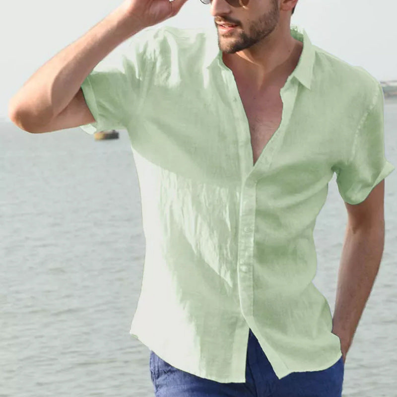 Luca - Camicia di lino a maniche corte